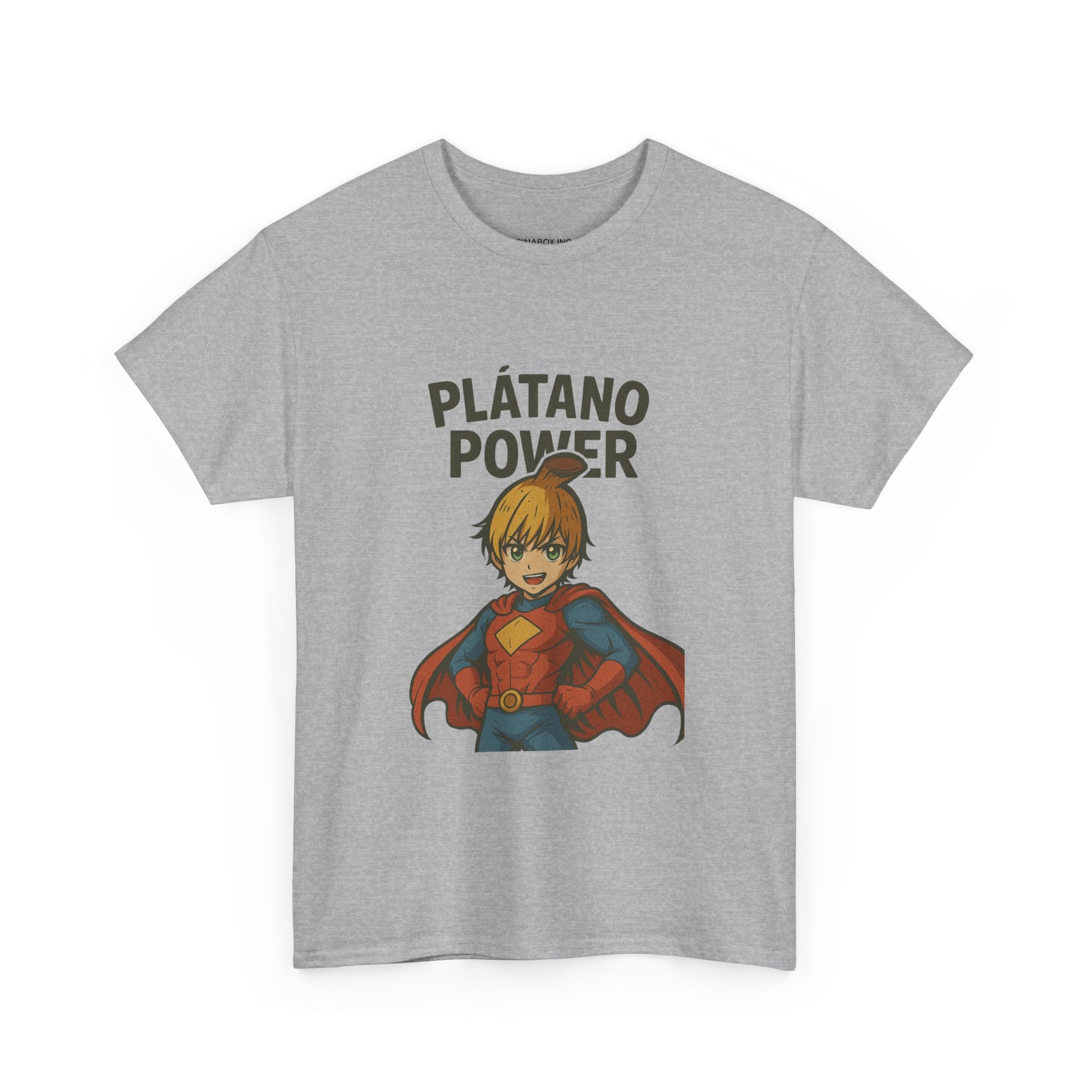 Superhero Plátano Power Tee, Graphic Tee, Unisex Cotton T-Shirt, Fun & Playful Apparel, Gift for Kids & Adults, Birthday Party Wear