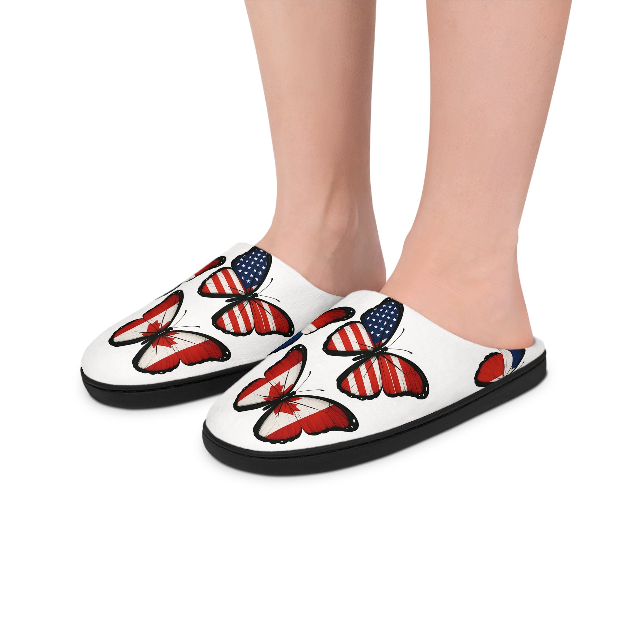 Butterfly Pattern Women's Indoor Slippers, Cozy Home Footwear, Mother's Day Gift, Comfortable House Shoes, Indoor Fashion Slippers