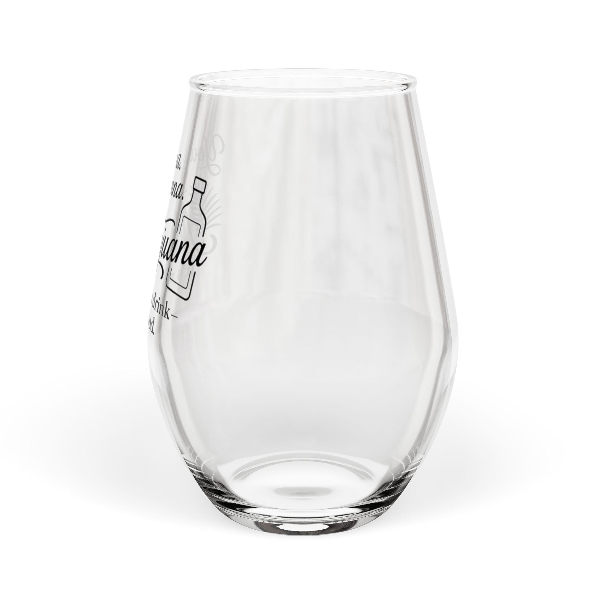 Mamajuana Stemless Wine Glass - 11.75oz | Perfect for Celebrations & Relaxation