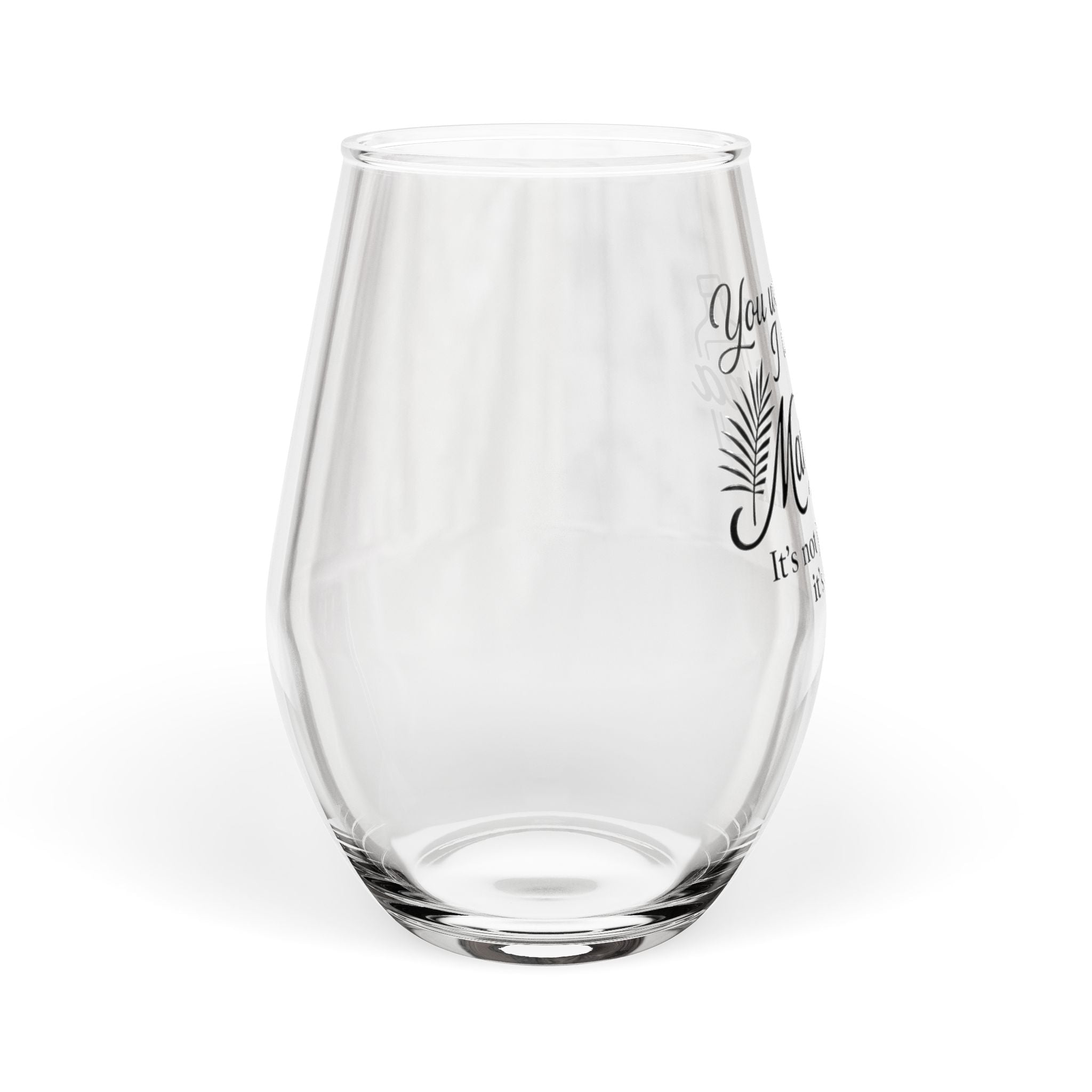 Mamajuana Stemless Wine Glass - 11.75oz | Perfect for Celebrations & Relaxation