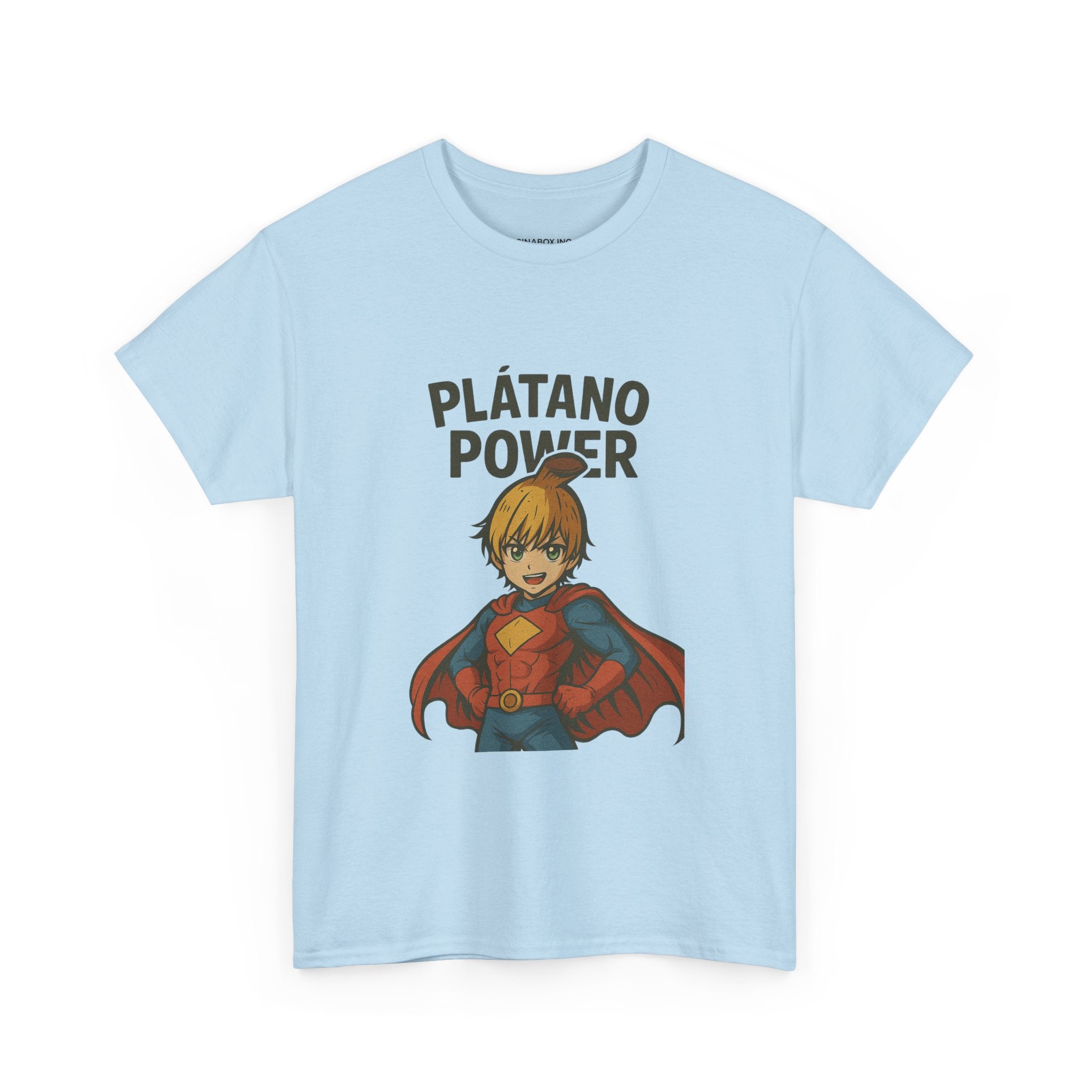 Superhero Plátano Power Tee, Graphic Tee, Unisex Cotton T-Shirt, Fun & Playful Apparel, Gift for Kids & Adults, Birthday Party Wear