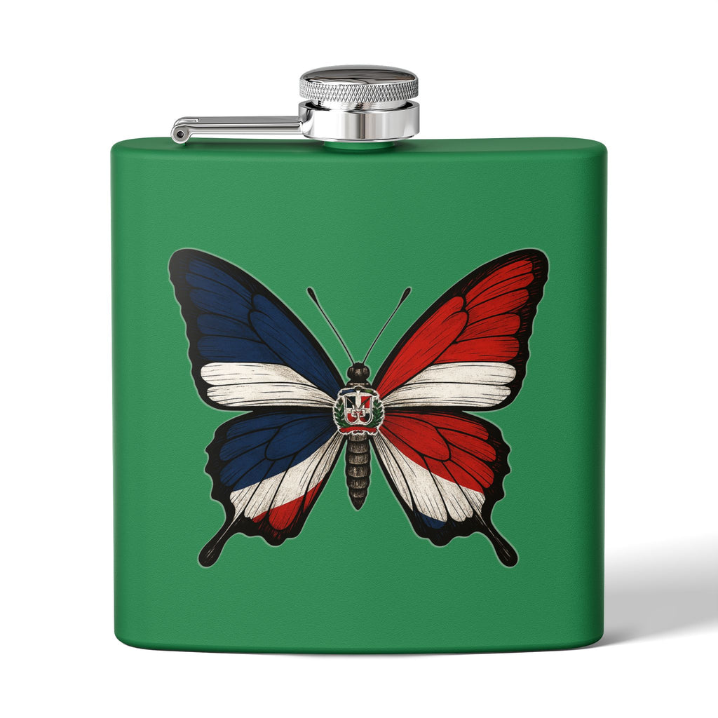 Patriotic Butterfly Flask - 6oz Stainless Steel Drinkware