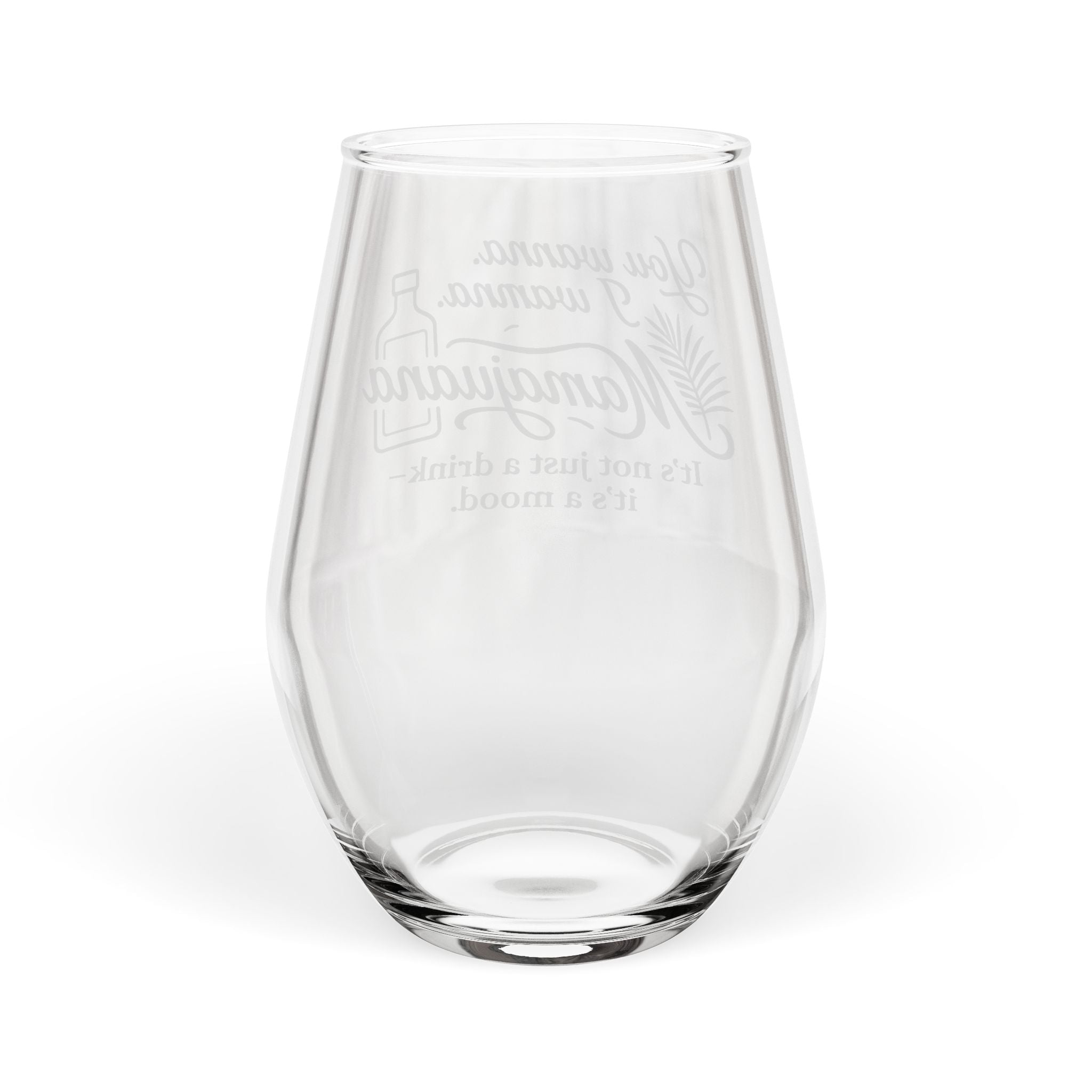 Mamajuana Stemless Wine Glass - 11.75oz | Perfect for Celebrations & Relaxation