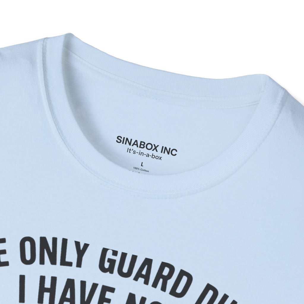 Funny Military T-Shirt, Veterans Gift, President Costume Tee, Guard Duty Humor Shirt, Patriotic Apparel, Unisex Graphic Top