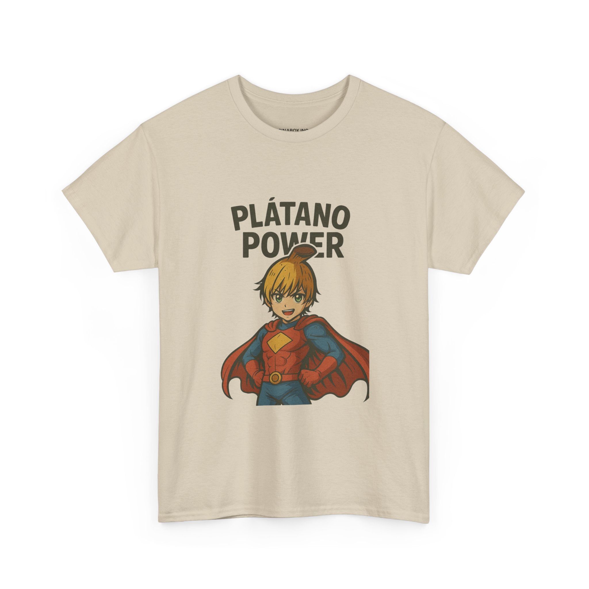 Superhero Plátano Power Tee, Graphic Tee, Unisex Cotton T-Shirt, Fun & Playful Apparel, Gift for Kids & Adults, Birthday Party Wear