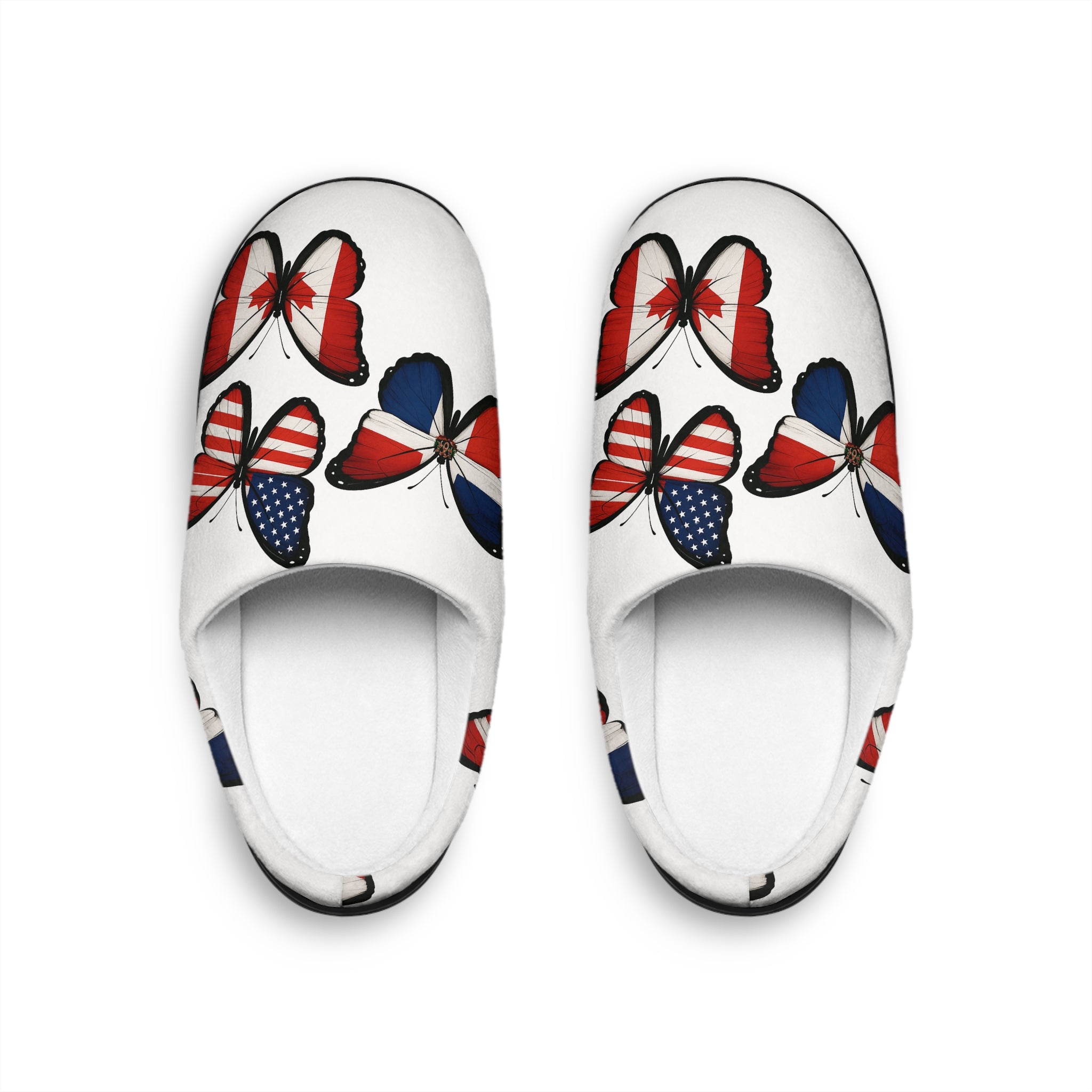 Butterfly Pattern Women's Indoor Slippers, Cozy Home Footwear, Mother's Day Gift, Comfortable House Shoes, Indoor Fashion Slippers