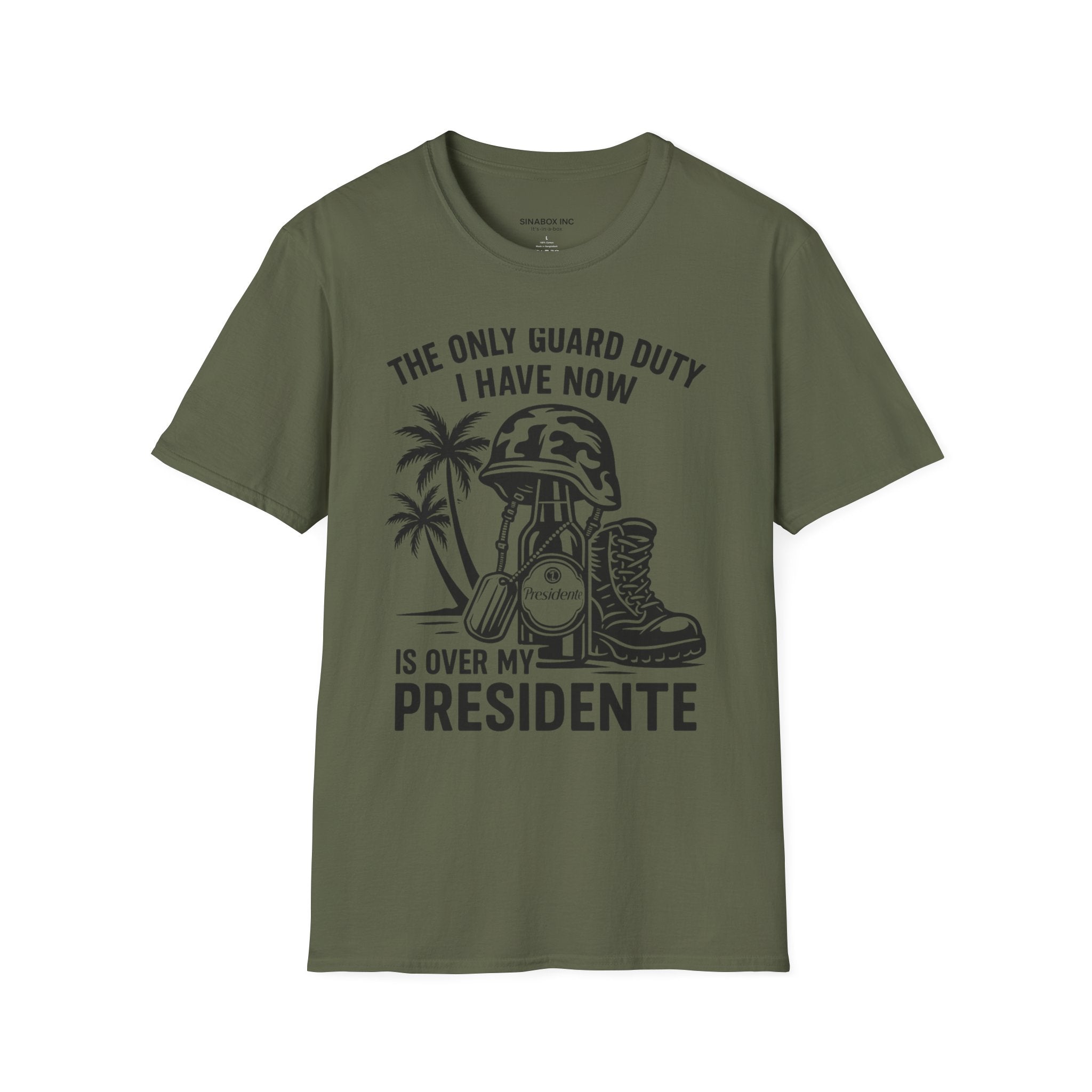 Funny Military T-Shirt, Veterans Gift, President Costume Tee, Guard Duty Humor Shirt, Patriotic Apparel, Unisex Graphic Top