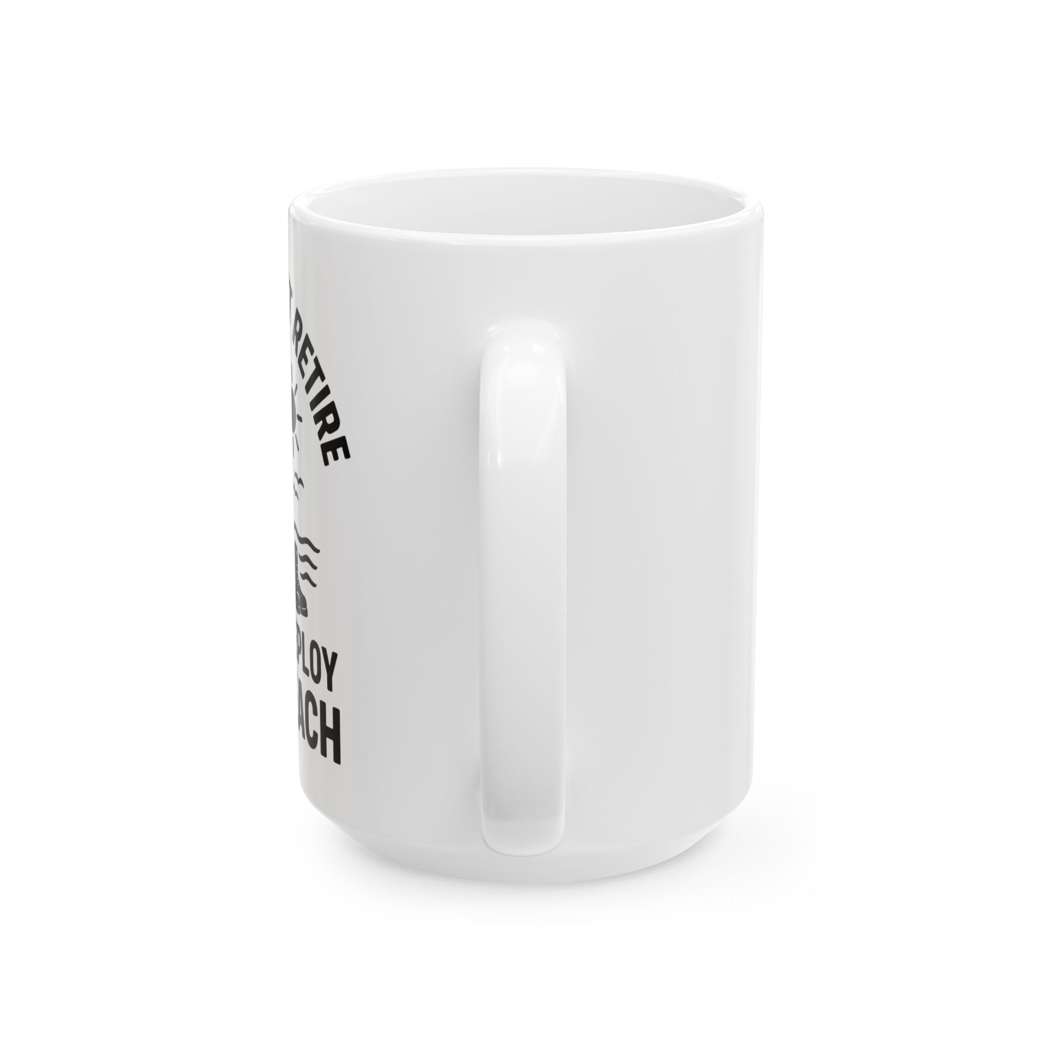 Veteran’s Day Ceramic Mug, Military Coffee Cup, Beach Lover Gift, Holiday Mug, Retirement Celebration