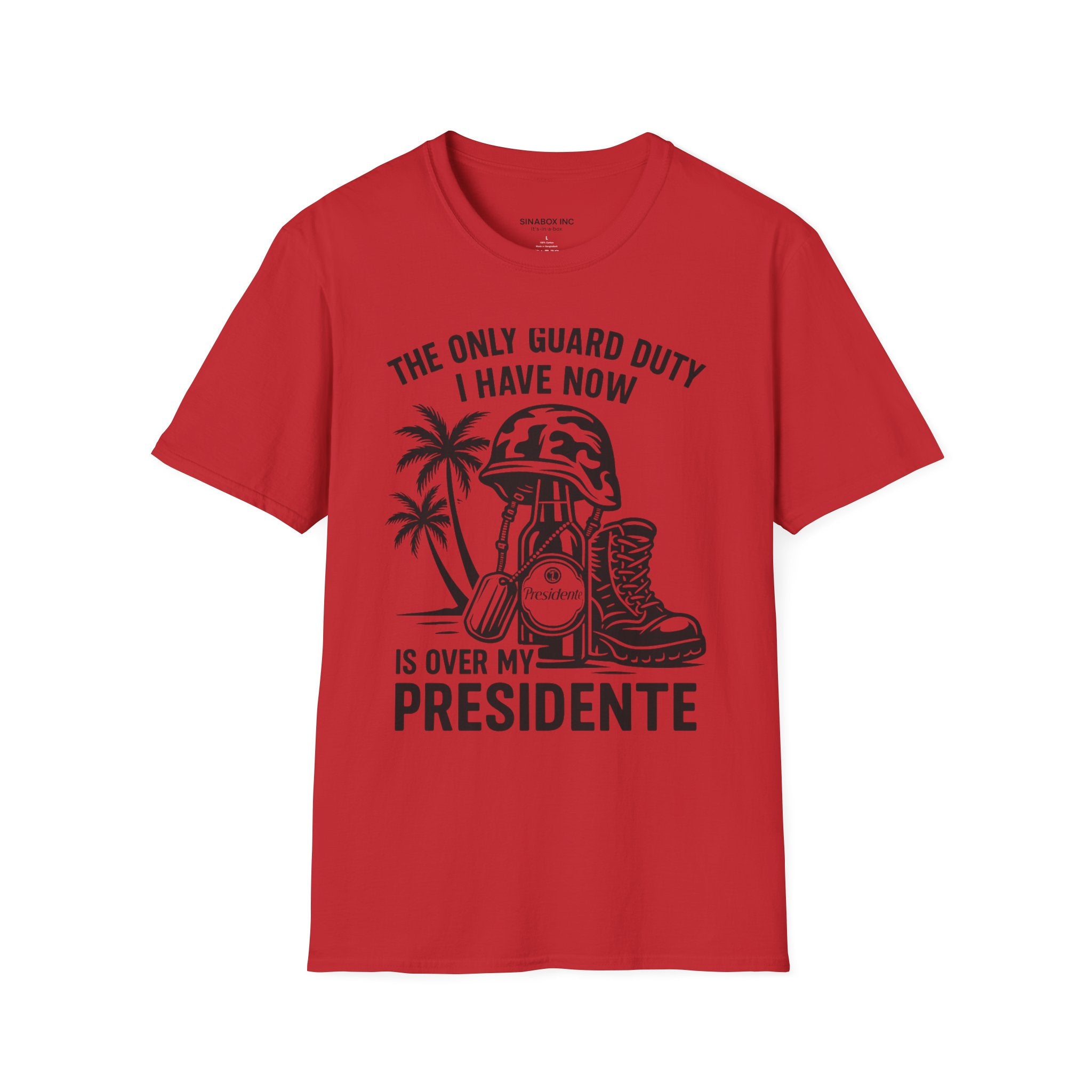 Funny Military T-Shirt, Veterans Gift, President Costume Tee, Guard Duty Humor Shirt, Patriotic Apparel, Unisex Graphic Top