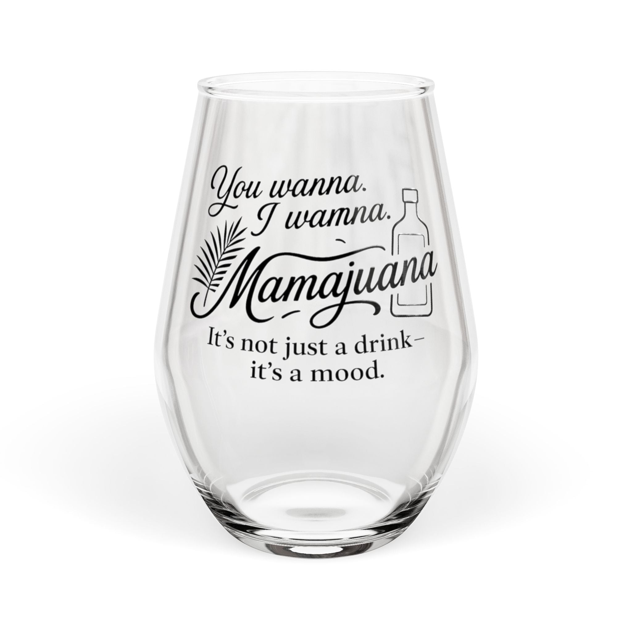 Mamajuana Stemless Wine Glass - 11.75oz | Perfect for Celebrations & Relaxation