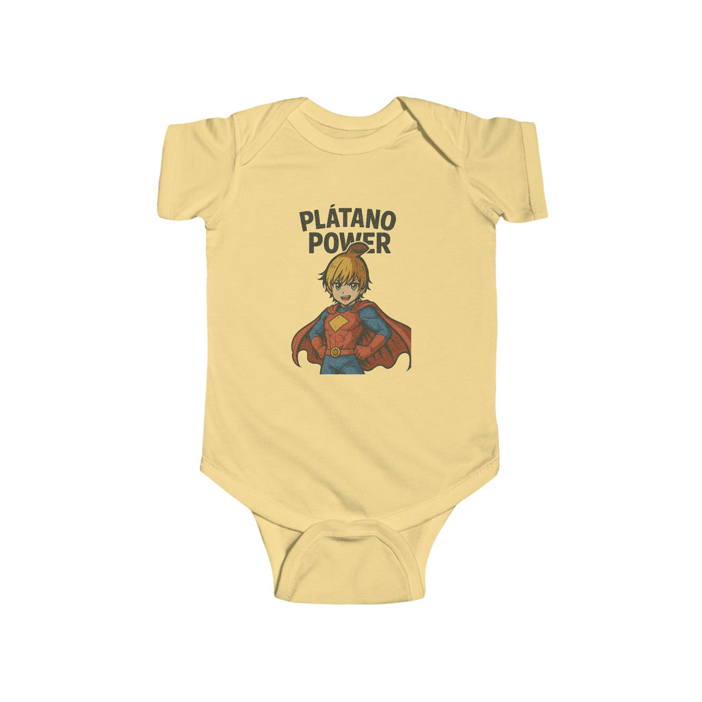Superhero Baby Bodysuit - 'Plátano Power' Shirt for Infants, Cute Baby Shower Gift, Toddler Clothing, Fun Nursery Decor, Birthday Outfit