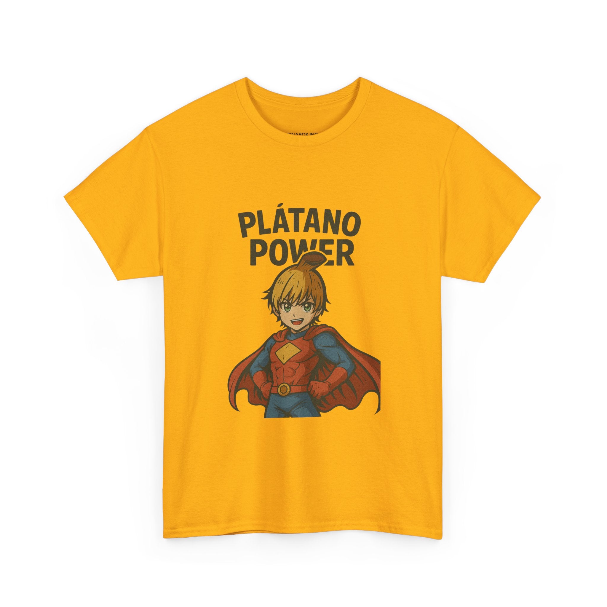 Superhero Plátano Power Tee, Graphic Tee, Unisex Cotton T-Shirt, Fun & Playful Apparel, Gift for Kids & Adults, Birthday Party Wear