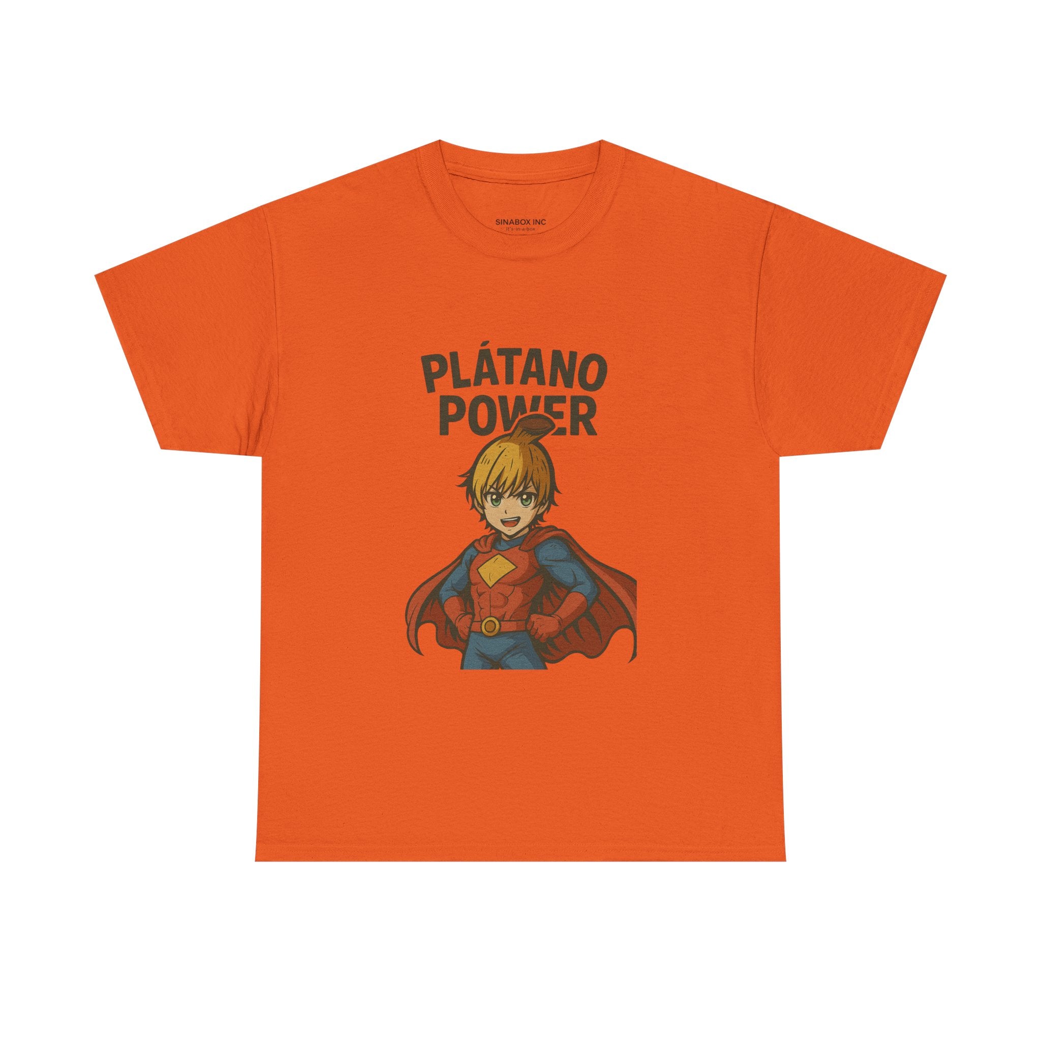 Superhero Plátano Power Tee, Graphic Tee, Unisex Cotton T-Shirt, Fun & Playful Apparel, Gift for Kids & Adults, Birthday Party Wear