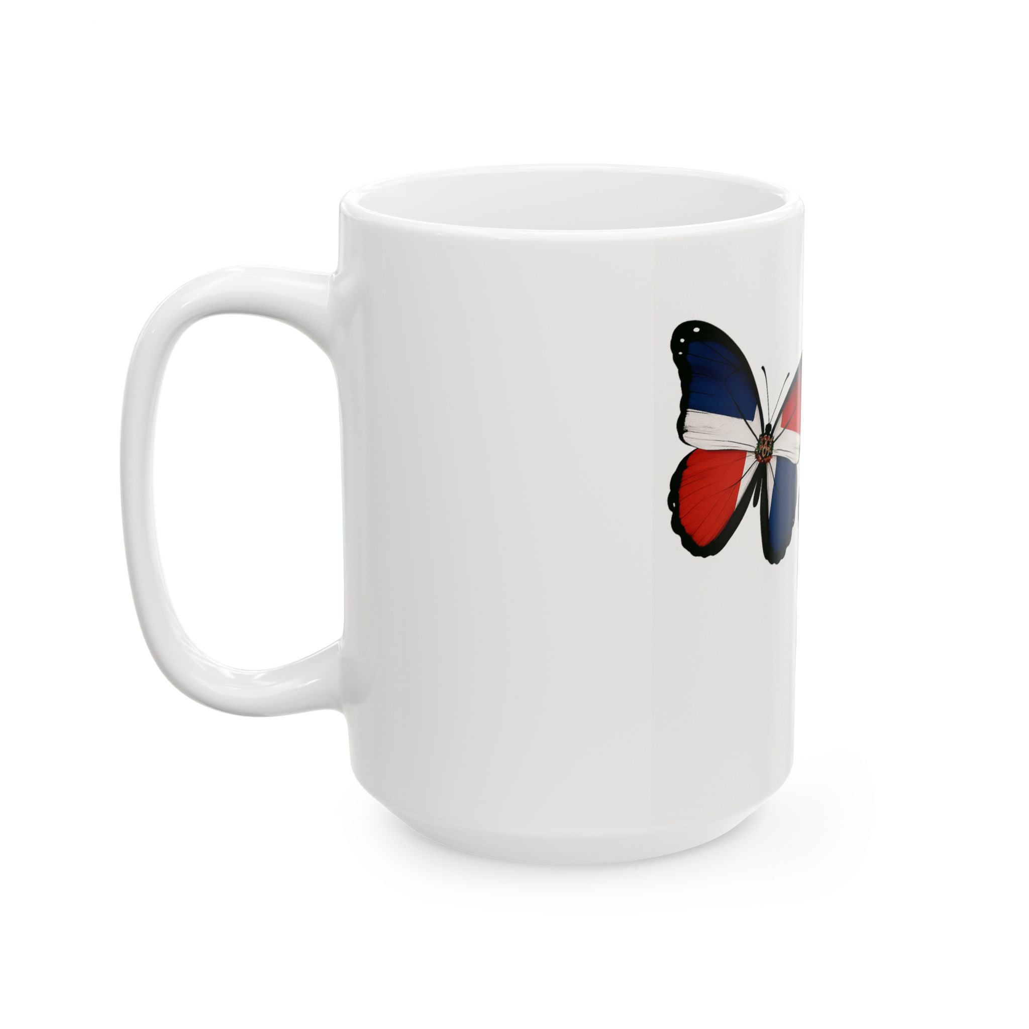 Patriotic Butterfly Ceramic Mug - Perfect for Gifts, Home Decor, Coffee Lovers, Travel Enthusiasts, and Holidays