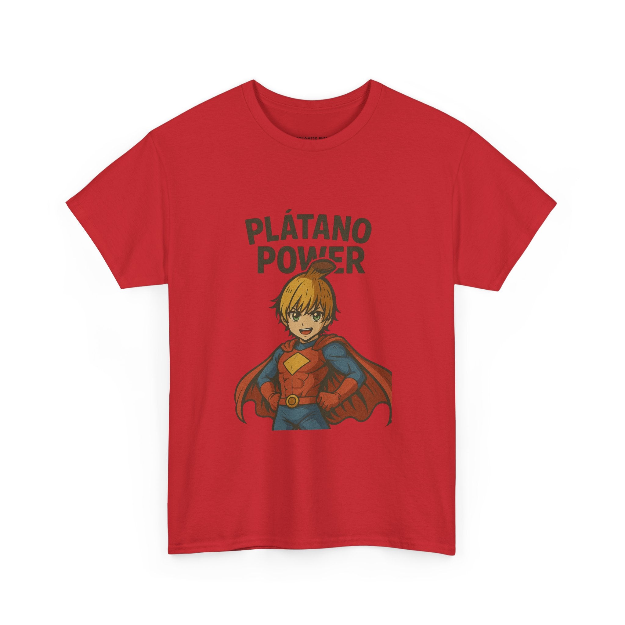 Superhero Plátano Power Tee, Graphic Tee, Unisex Cotton T-Shirt, Fun & Playful Apparel, Gift for Kids & Adults, Birthday Party Wear