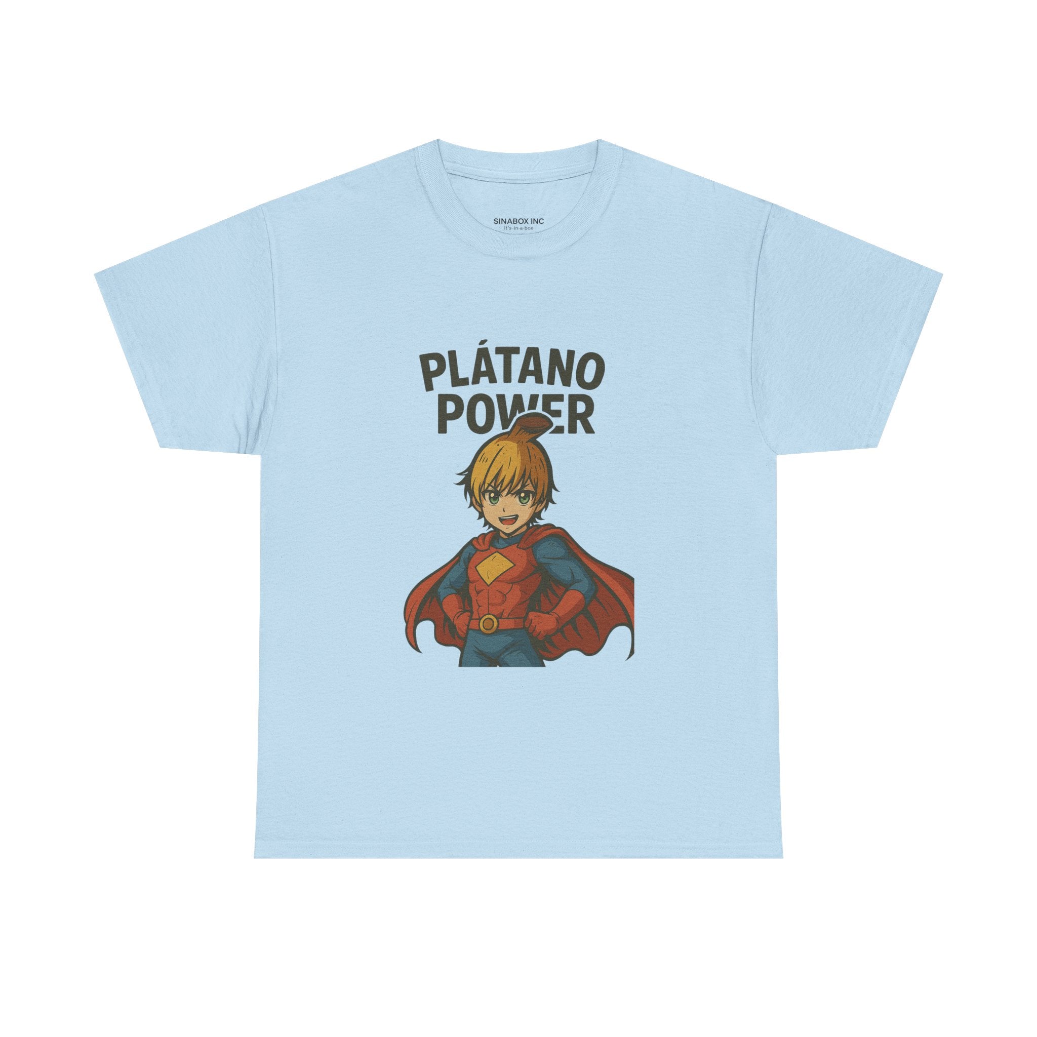 Superhero Plátano Power Tee, Graphic Tee, Unisex Cotton T-Shirt, Fun & Playful Apparel, Gift for Kids & Adults, Birthday Party Wear