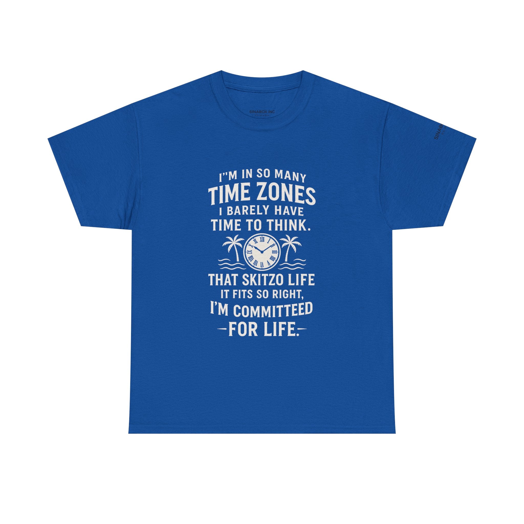 Time Zone Unisex Heavy Cotton Tee | Cozy Casual Wear, Fun Gift for Travelers, Unique Statement Shirt, Relaxed Fit Tee