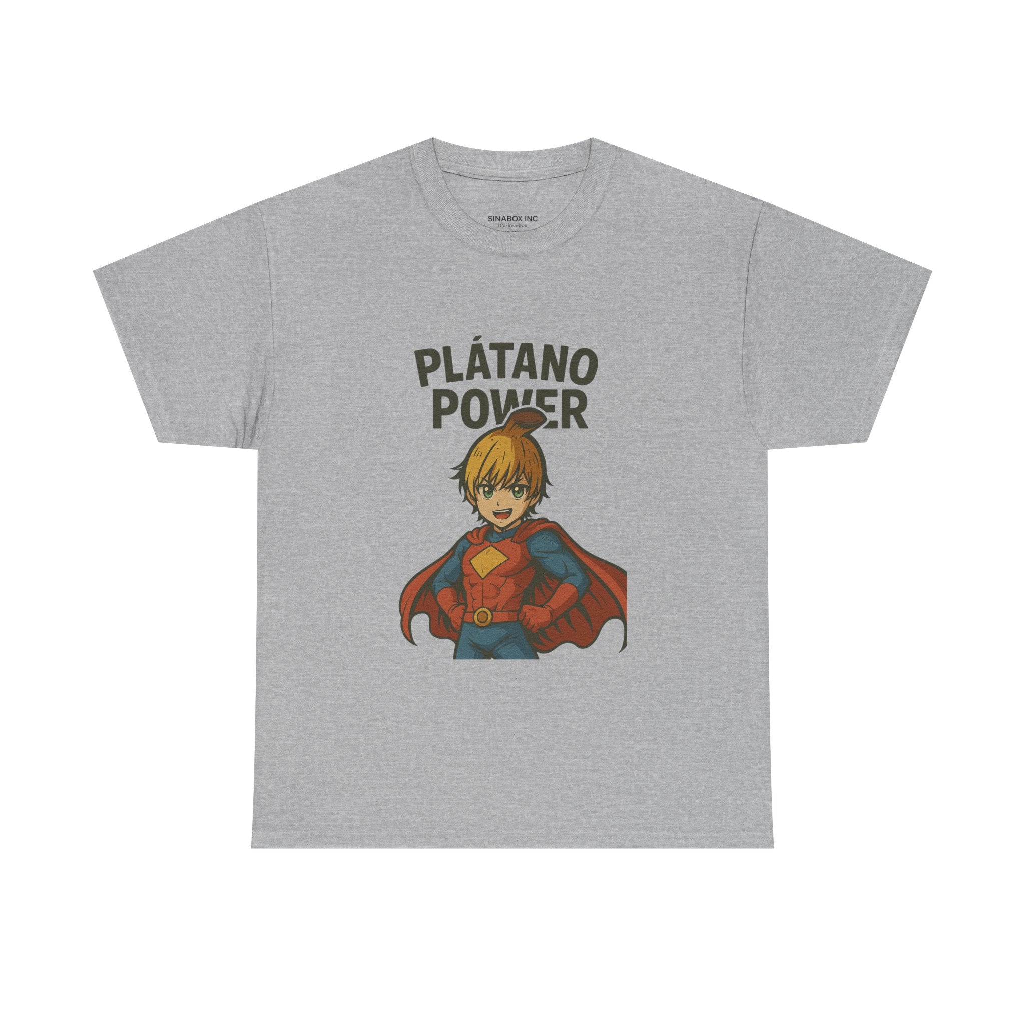 Superhero Plátano Power Tee, Graphic Tee, Unisex Cotton T-Shirt, Fun & Playful Apparel, Gift for Kids & Adults, Birthday Party Wear