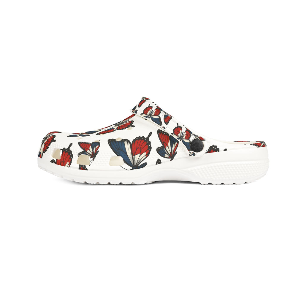 Butterfly Print EVA Foam Clogs, Comfortable Outdoor Footwear, Trendy Garden Shoes, Perfect for Summer, Gift for Nature Lovers