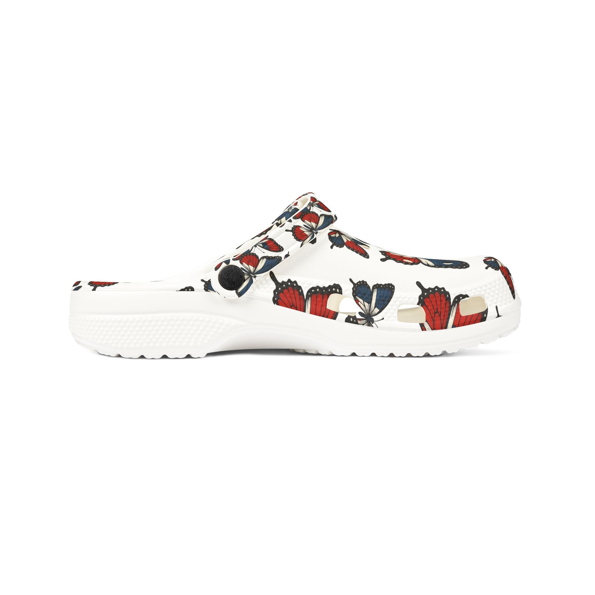 Butterfly Print EVA Foam Clogs, Comfortable Outdoor Footwear, Trendy Garden Shoes, Perfect for Summer, Gift for Nature Lovers