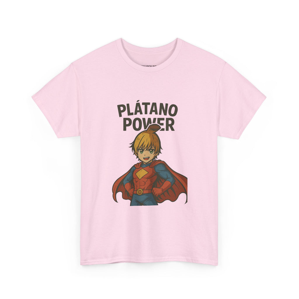 Superhero Plátano Power Tee, Graphic Tee, Unisex Cotton T-Shirt, Fun & Playful Apparel, Gift for Kids & Adults, Birthday Party Wear