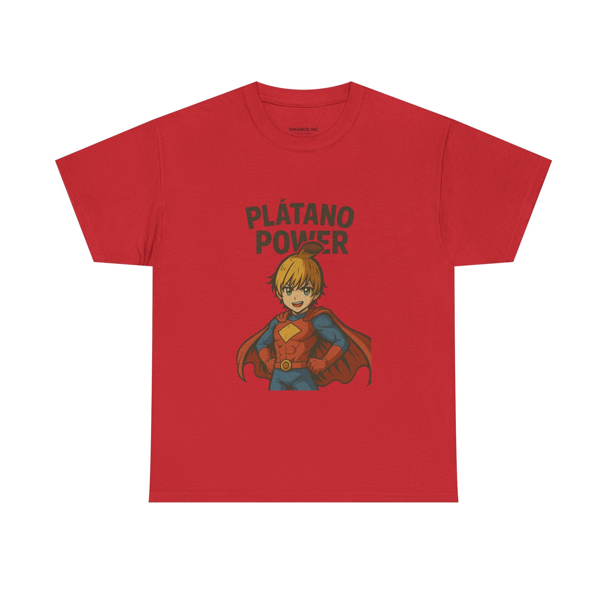 Superhero Plátano Power Tee, Graphic Tee, Unisex Cotton T-Shirt, Fun & Playful Apparel, Gift for Kids & Adults, Birthday Party Wear