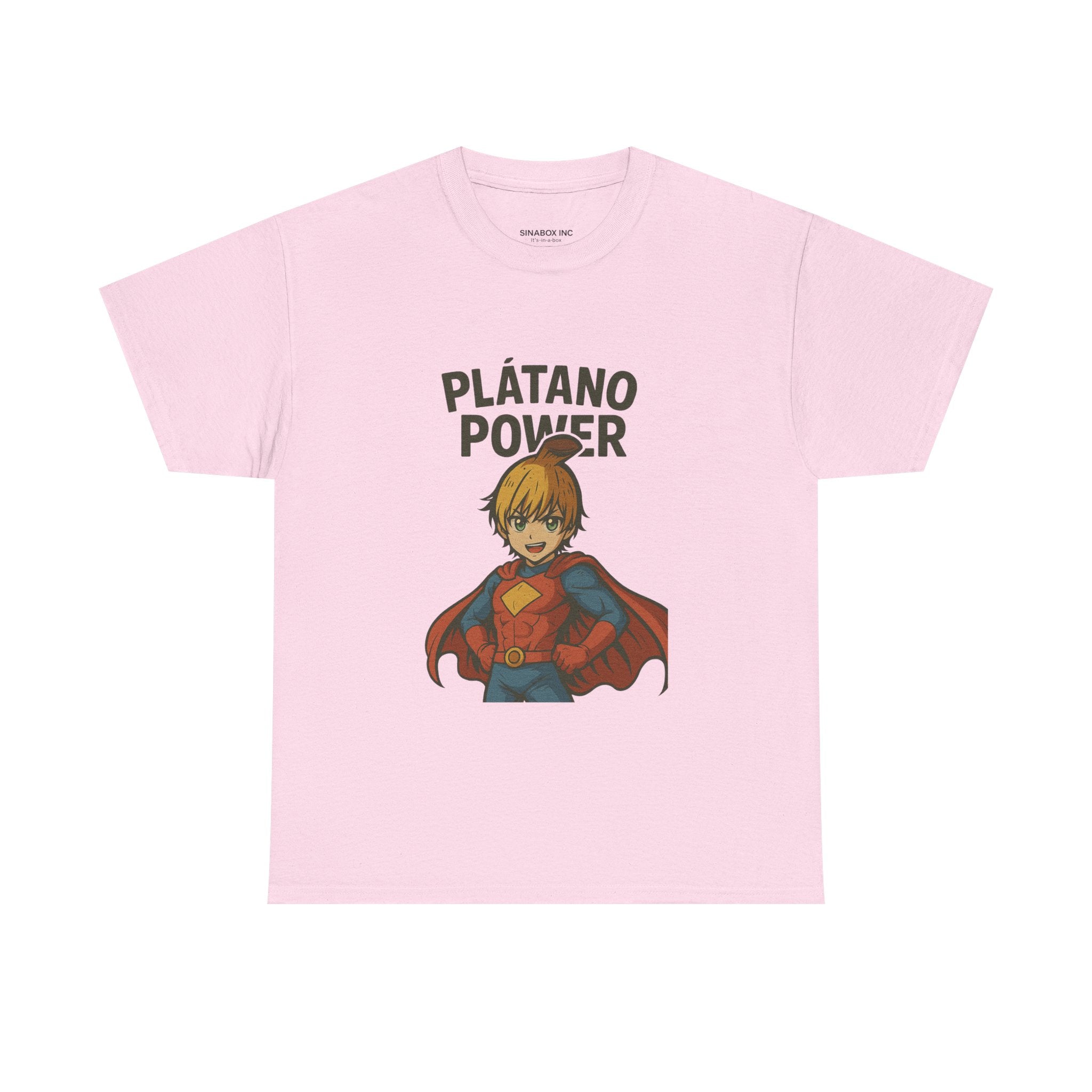 Superhero Plátano Power Tee, Graphic Tee, Unisex Cotton T-Shirt, Fun & Playful Apparel, Gift for Kids & Adults, Birthday Party Wear