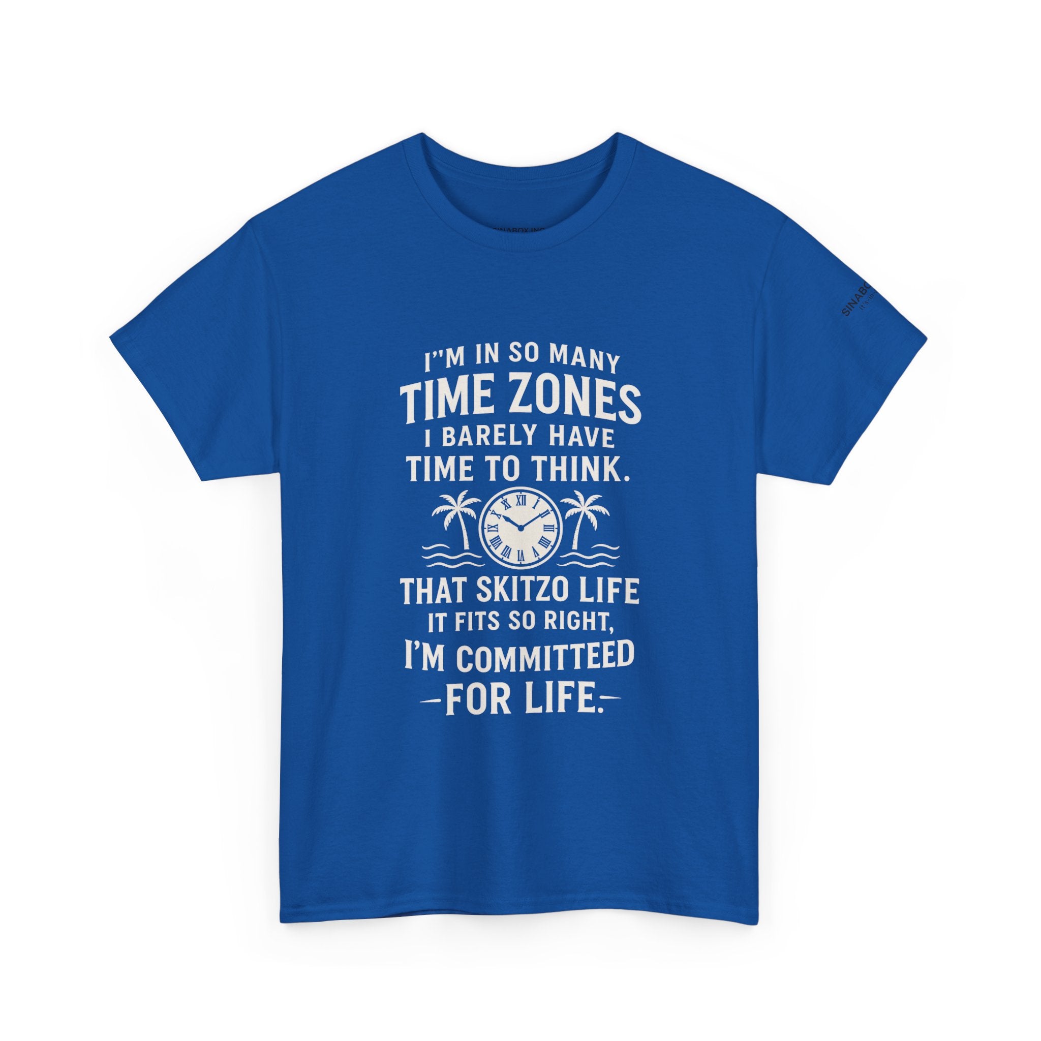 Time Zone Unisex Heavy Cotton Tee | Cozy Casual Wear, Fun Gift for Travelers, Unique Statement Shirt, Relaxed Fit Tee