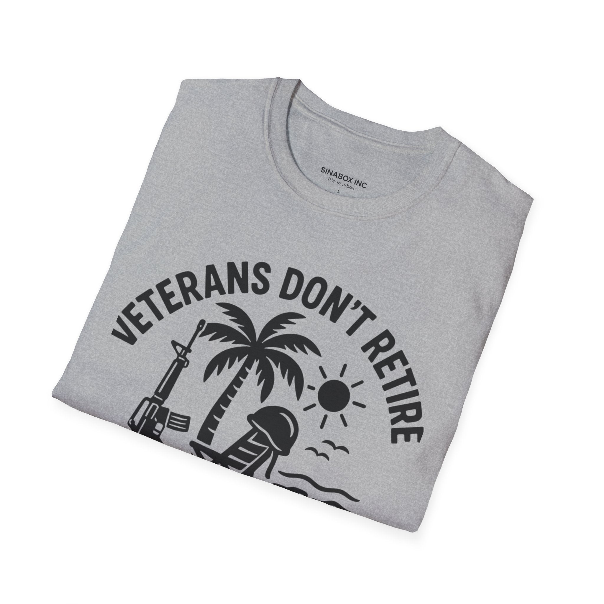 Veterans Beach T-Shirt - Relaxed Fit Shirt for Veterans, Casual Tee, Summer Apparel, Gift for Military Retirees, Vacation Wear